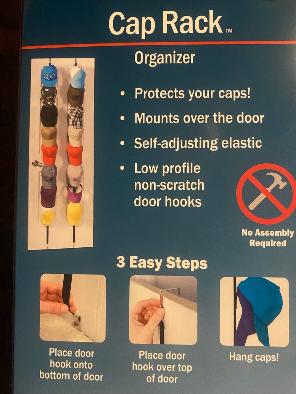Cap Rack Organizer- 32 Hat Capacity! - Picture 5 of 6